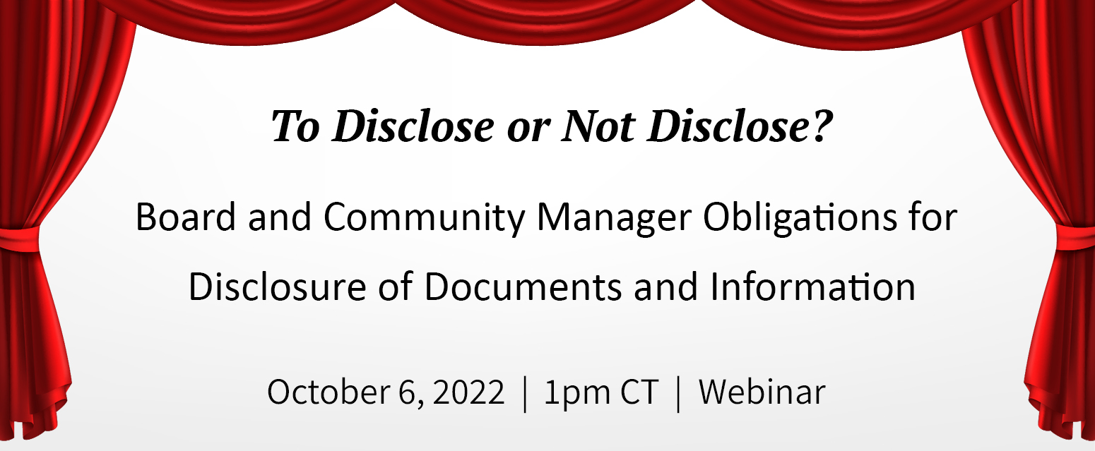 Tressler Talks: To Disclose or Not Disclose? Board and Community ...